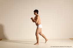 Underwear Martial art Man Asian Moving poses Average Short Black Dynamic poses Academic